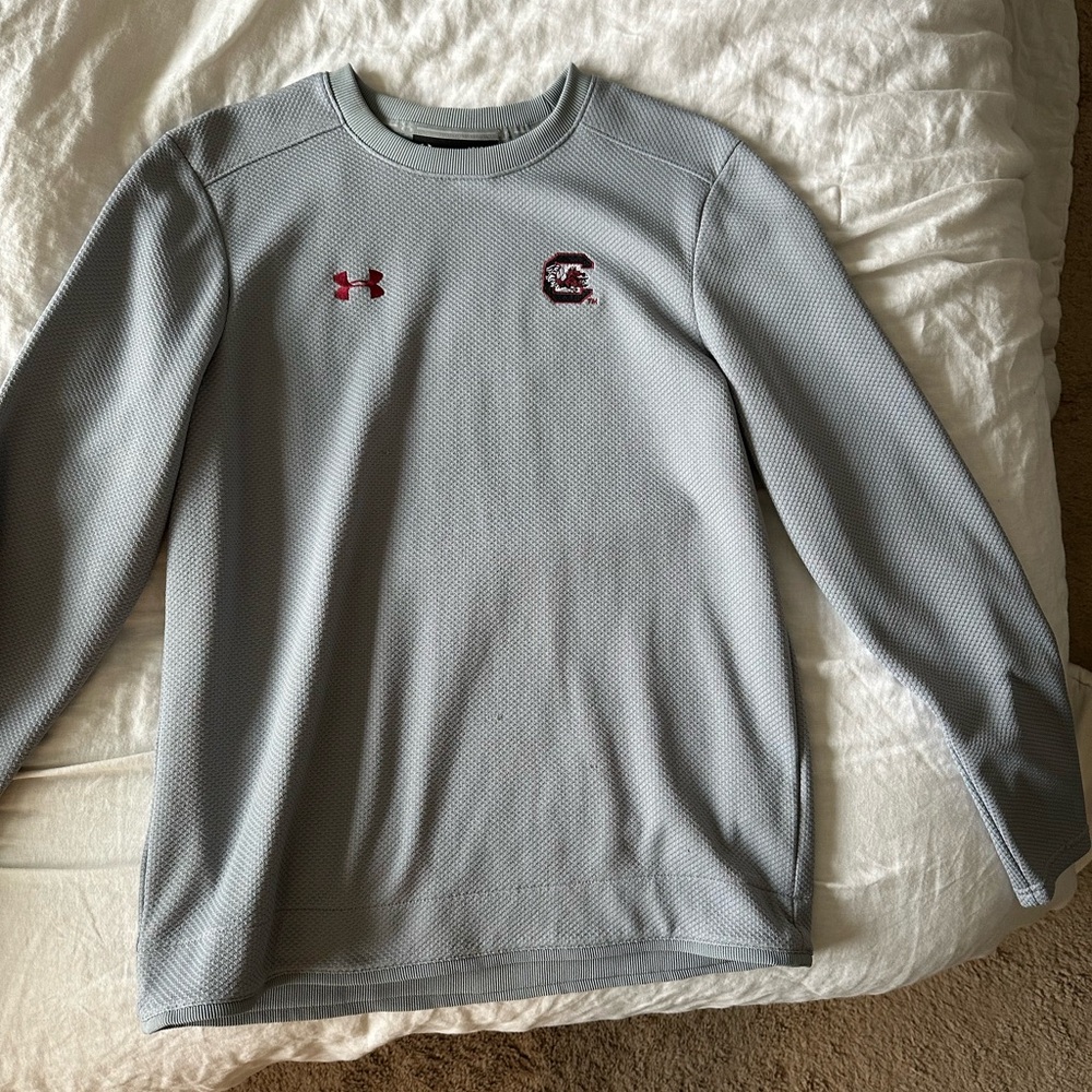 Under Armour Heather Gray Performance Crew South Carolina Gamecocks
